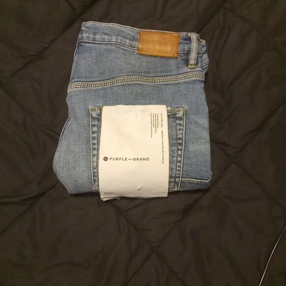 purple jeans size 32 slim fit. pretty comfy